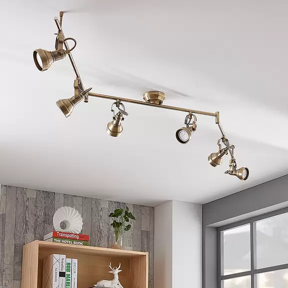 Lampenwelt Sechsflammige Deckenlampe Perseas, GU10 Outlet