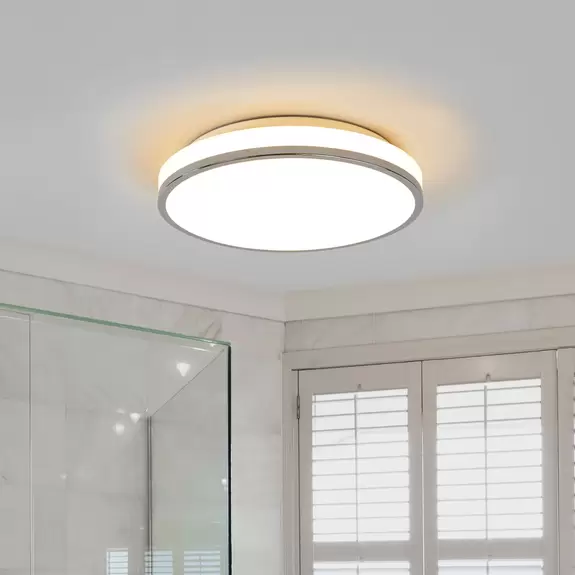 Lampenwelt Lyss - LED-Bad-Deckenleuchte mit Chromrand Blitzverkäufe