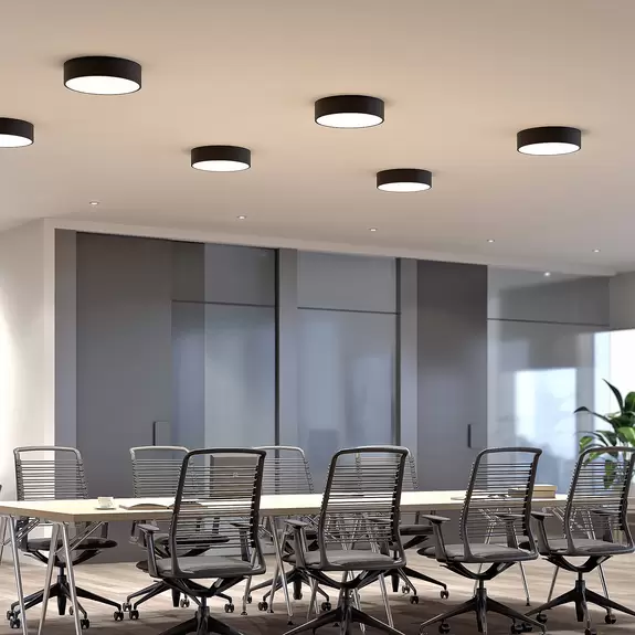 Lampenwelt Arcchio Noabelle LED-Deckenlampe, schwarz, 40 cm Fabrikpreis