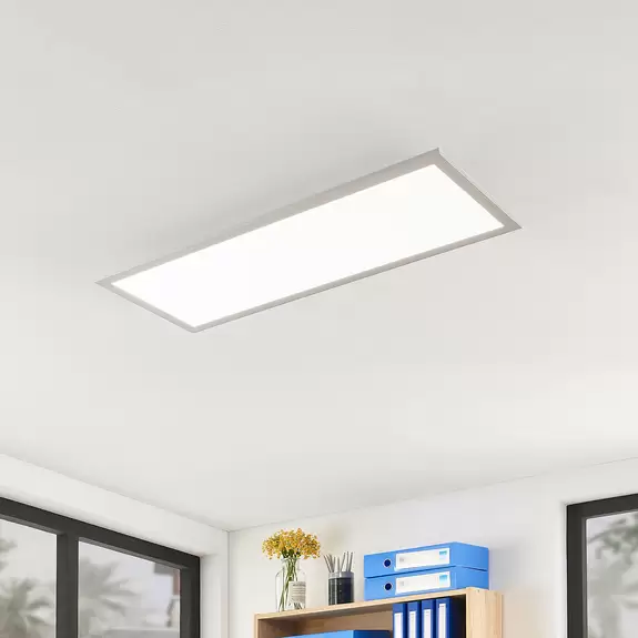 Lampenwelt Prios LED-Panel Gelora, 80 cm, 4.000 K, silberfarben, Alu Black Friday