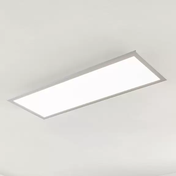 Lampenwelt Prios LED-Panel Gelora, 80 cm, 4.000 K, silberfarben, Alu Black Friday