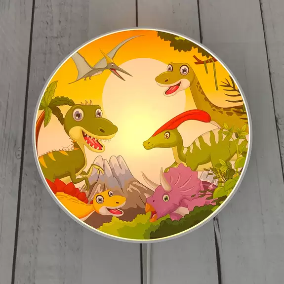 Lampenwelt Wandleuchte Dinos mit Stecker Jubiläumsangebot
