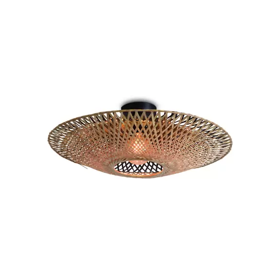 Lampenwelt GOOD & MOJO Kalimantan Deckenleuchte natur, Ø 44cm Heißer Verkauf