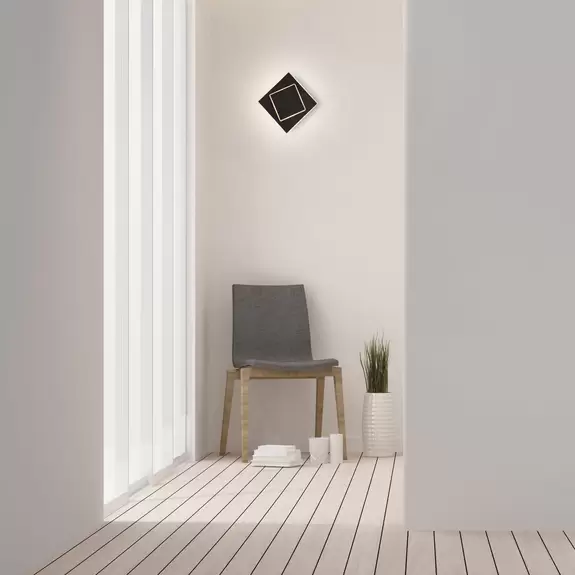 Lampenwelt LED-Wandleuchte Dakla, schwarz, 18x18 cm Super Sparpreis