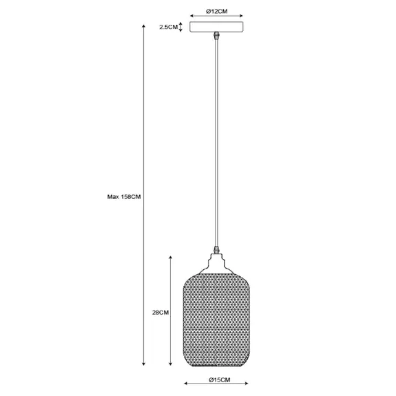 Lampenwelt Hängeleuchte Mesh, einflammig, schwarz, Ø 15 cm Kostenloser Versand international