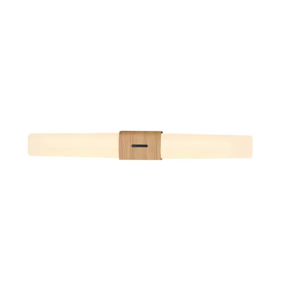 Lampenwelt LED-Badwandleuchte Helva Double Basic, Holzdekor 2025