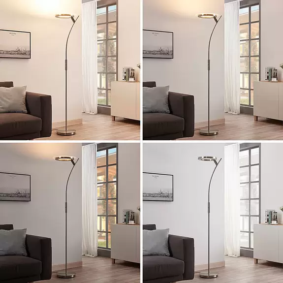 Lampenwelt LED-Deckenfluter Darion mit Dimmer Günstig kaufen
