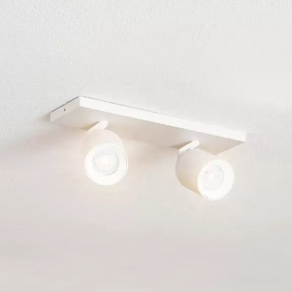 Lampenwelt Arcchio Strahler Brinja, eckig, weiß, 2-flg., Alu, GU10 Valentinstagsangebot