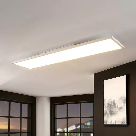 Lampenwelt LED-Panel Brenda CCT Fernbedienung 29,5 x 119,5cm Große Rabatte