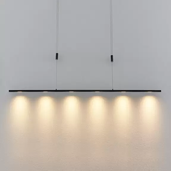 Lampenwelt Lucande Stakato LED-Pendellampe 6fl. 140 cm lang Saisonale Angebote