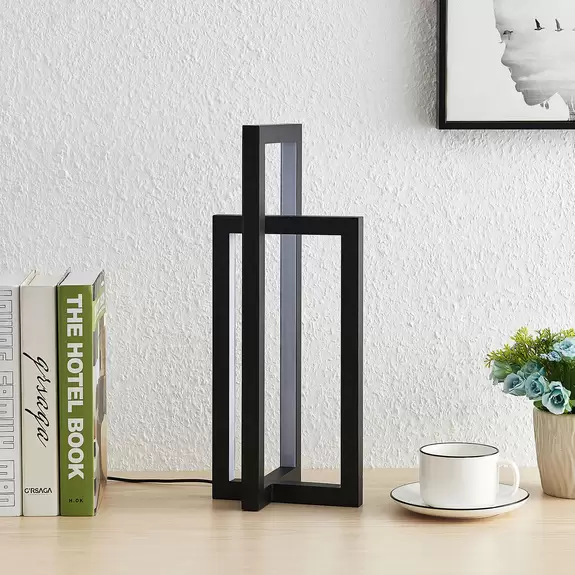 Lampenwelt Lucande Hylda LED-Tischleuchte in Schwarz Kauf eins, bekomm eins gratis