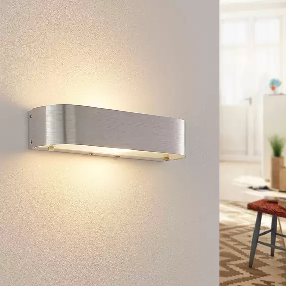 Lampenwelt Wandleuchte Nika mit E14-Fassung, Aluminium Begrenzte Freigabe