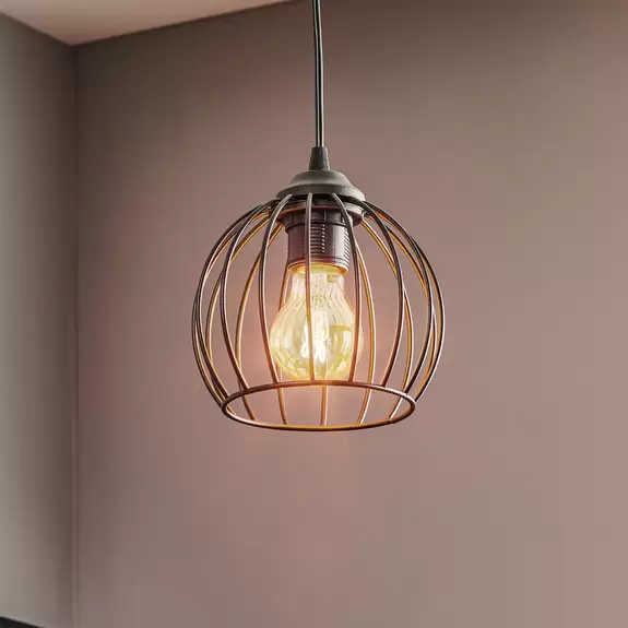 Lampenwelt Pendelleuchte Cumera mit Käfigschirm, Ø 16cm Super Rabatt