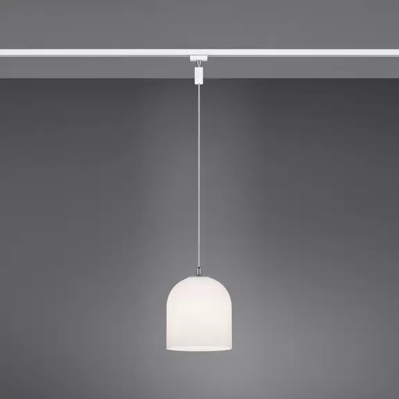 Lampenwelt Pendelleuchte DUOline Ontario, 2-Phasen-Schiene, E14, Glas Schlussverkauf