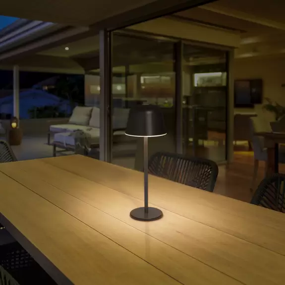 Lampenwelt LEDVANCE LED-Akku-Tischleuchte Style Stan, CCT, dunkelgrau Blitzverkäufe