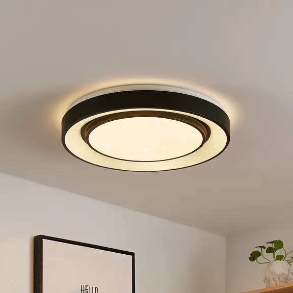 Lampenwelt Lindby Smart LED-Deckenleuchte Gamino, Tuya RGBW CCT 48 cm Cyber Monday