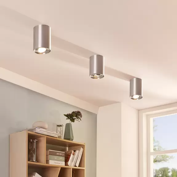Lampenwelt Arcchio Deckenspot Jolina, rund, 2er-Set, Aluminium Lagerräumung