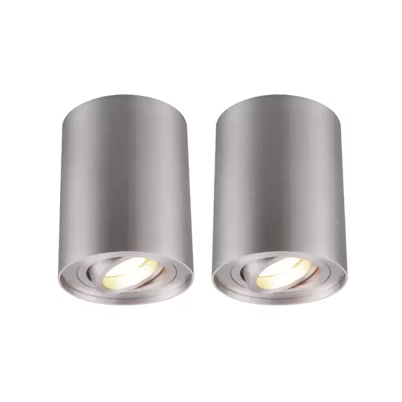 Lampenwelt Arcchio Deckenspot Jolina, rund, 2er-Set, Aluminium Lagerräumung