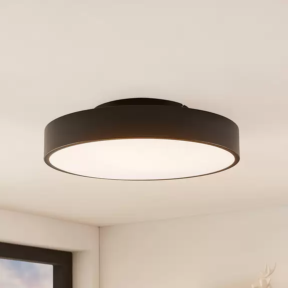 Lampenwelt Lindby LED-Deckenleuchte Milada, schwarz, CCT, Fernbedienung Kauf eins, bekomm eins gratis