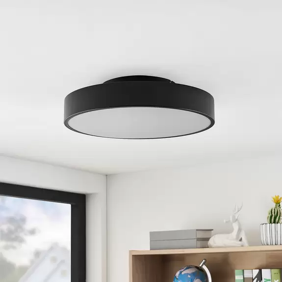 Lampenwelt Lindby LED-Deckenleuchte Milada, schwarz, CCT, Fernbedienung Kauf eins, bekomm eins gratis