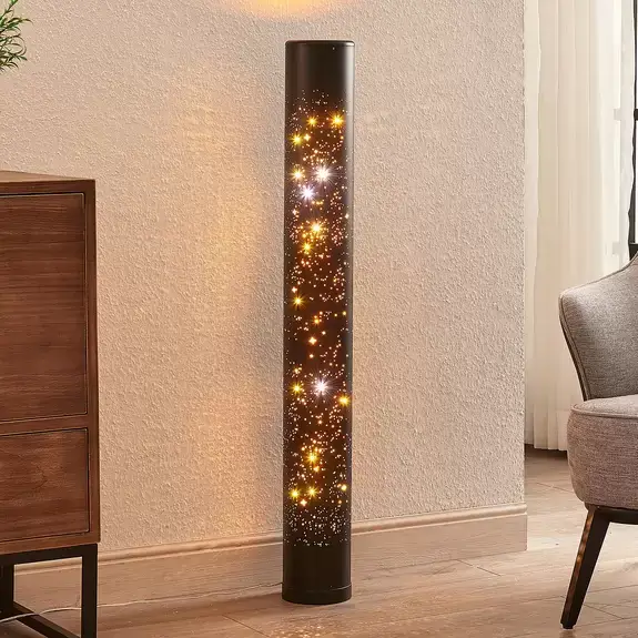 Lampenwelt Lindby Lengla LED-Stehleuchte in Schwarz Wochenangebot