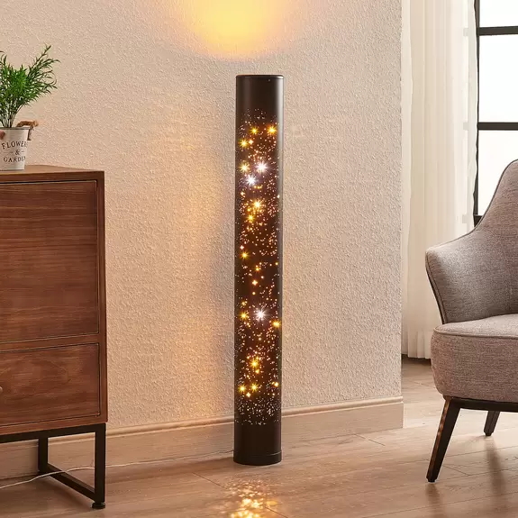 Lampenwelt Lindby Lengla LED-Stehleuchte in Schwarz Wochenangebot