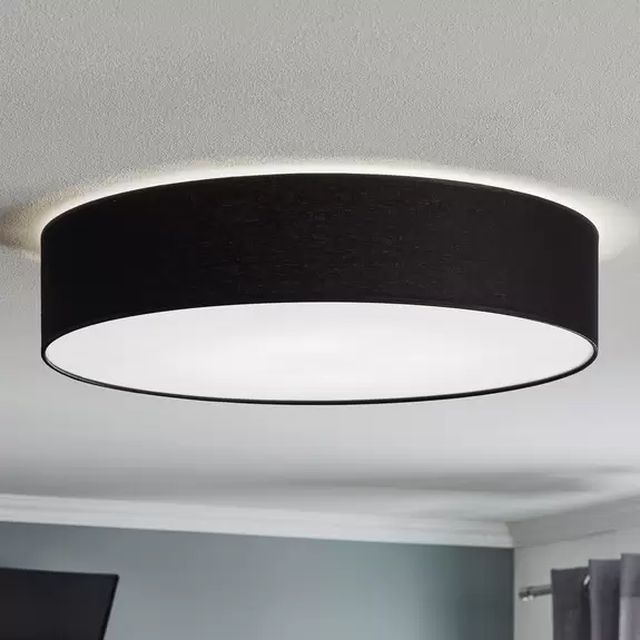 Lampenwelt Deckenleuchte Rondo, dunkelgrau Ø 60cm Begrenzte Freigabe