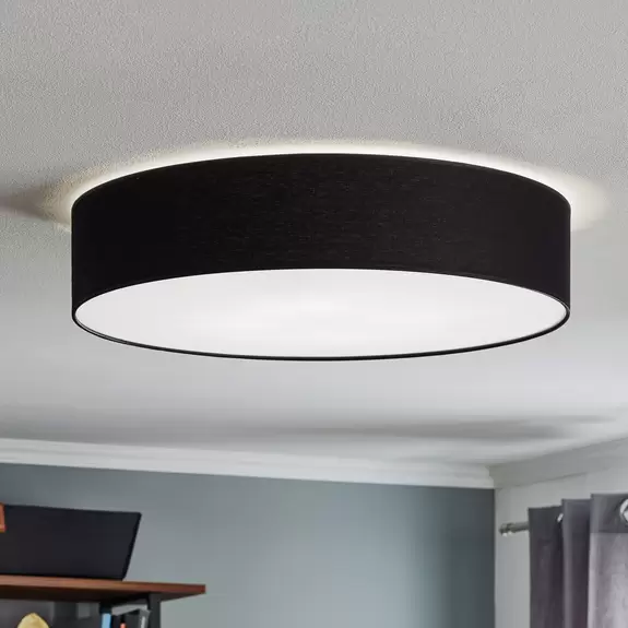 Lampenwelt Deckenleuchte Rondo, dunkelgrau Ø 60cm Begrenzte Freigabe