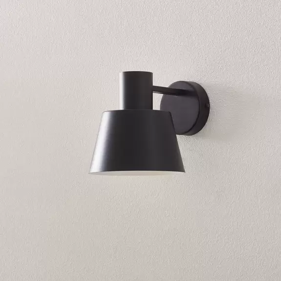 Lampenwelt Wandleuchte Dunka aus Metall, einflammig, schwarz Bis zu 60% Rabatt