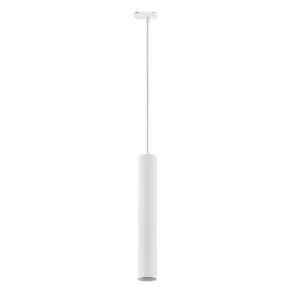 Lampenwelt Lindby Pendellampe Linaro, 40 cm, weiß, 1-Phasen, Ø 6 cm Super Rabatt