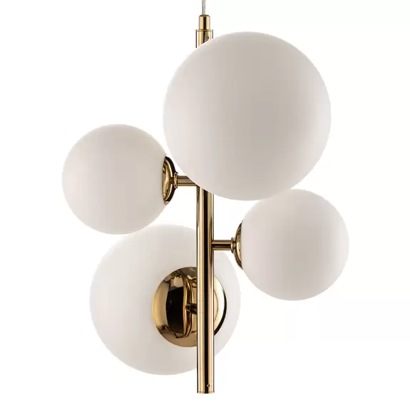 Lampenwelt Hängeleuchte Dione, vierflammig, gold 50% Rabatt mit kostenlosem Versand