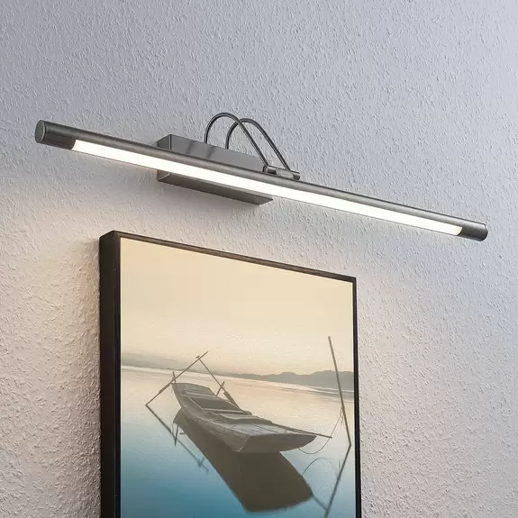 Lampenwelt LED-Bilderleuchte Mailine mit Schalter, nickel Auslauf