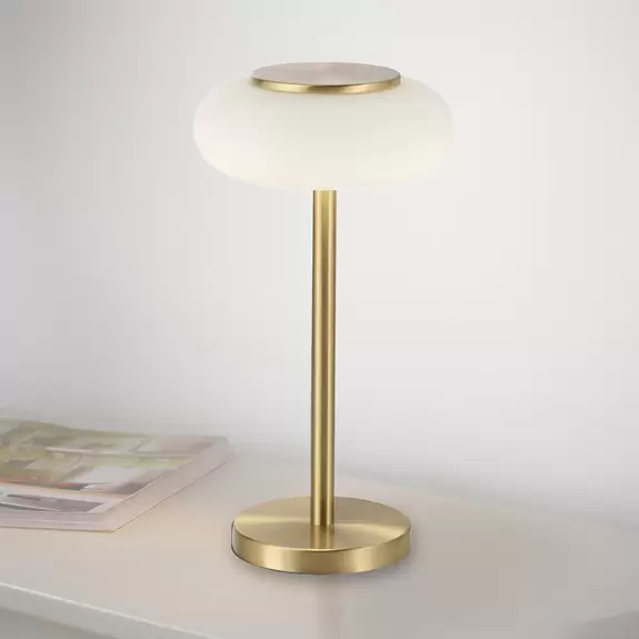 Lampenwelt Paul Neuhaus Q-ETIENNE LED-Tischleuchte, messing Begrenztes Angebot