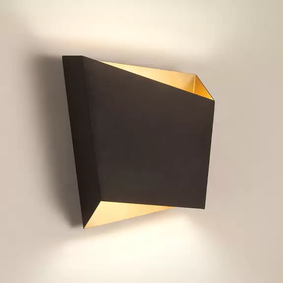 Lampenwelt Wandleuchte Asimetric aus Stahl, schwarz Preisnachlass