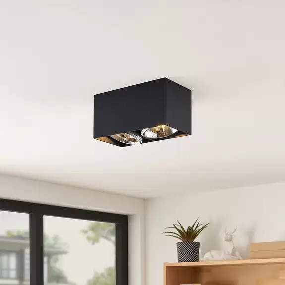 Lampenwelt Arcchio Jarle Deckenleuchte, zweiflammig schwarz Online Outlet