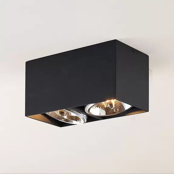 Lampenwelt Arcchio Jarle Deckenleuchte, zweiflammig schwarz Online Outlet