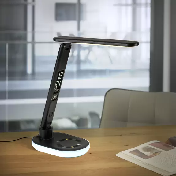 Lampenwelt JUST LIGHT. LED-Tischleuchte Tina, ABS, CCT, RGB, schwarz Blitzangebot