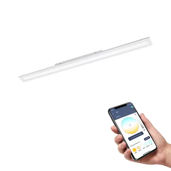 Lampenwelt EGLO connect Salobrena-Z LED-Deckenlampe, 120x10cm, weiß Nur für heute