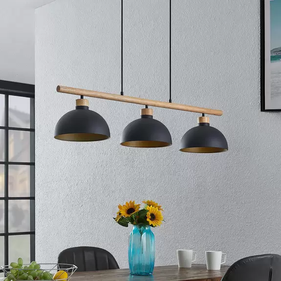 Lampenwelt Lindby Tirzana Hängelampe, dreiflammig, schwarz Riesige Rabatte