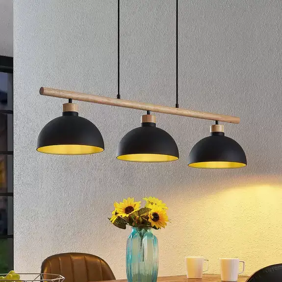 Lampenwelt Lindby Tirzana Hängelampe, dreiflammig, schwarz Riesige Rabatte