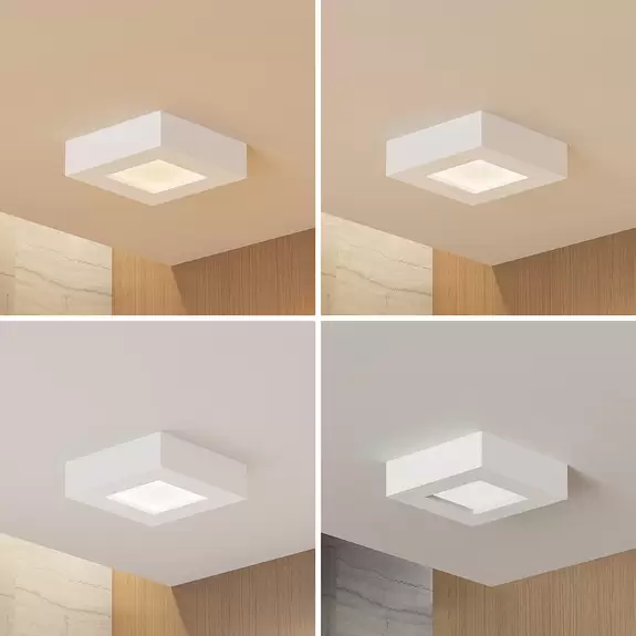 Lampenwelt Prios LED-Deckenleuchte Alette, weiß, 12,2 cm, dimmbar Clearance-Verkauf