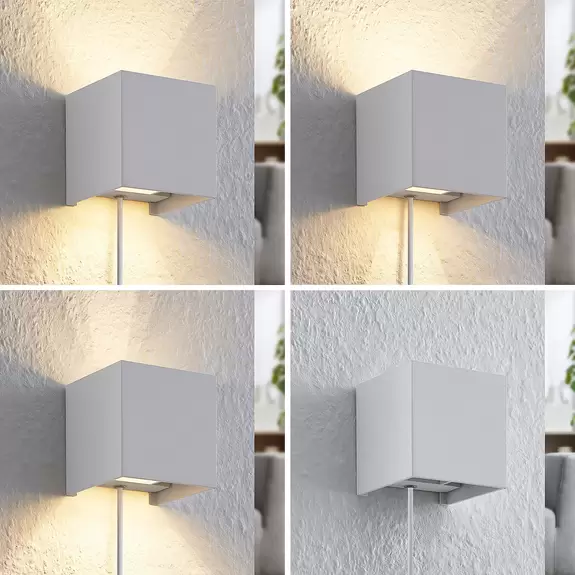 Lampenwelt Arcchio Wandleuchte Zuzana, eckig, weiß, Stecker, G9, 9,7 cm Angebote