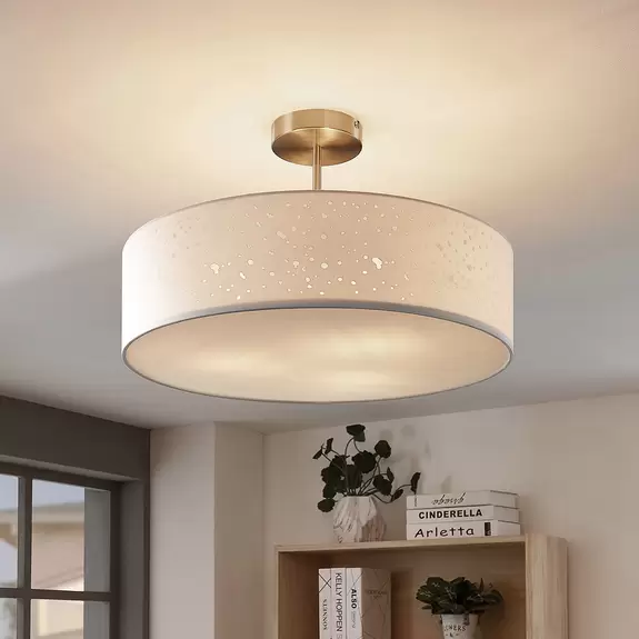 Lampenwelt Deckenlampe Umma mit Abstand, weiß Fabrik Onlineshop