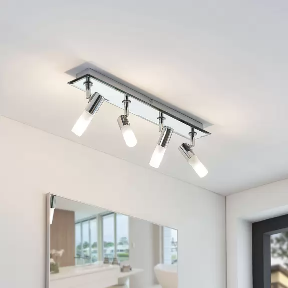 Lampenwelt Bad-Strahler Zela, 4-flammig, 53 cm Länge Versandkostenfrei