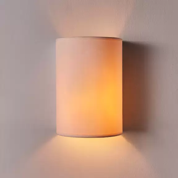 Lampenwelt Halbrunde Textilwandleuchte Annalisa in Weiß Flash Sale