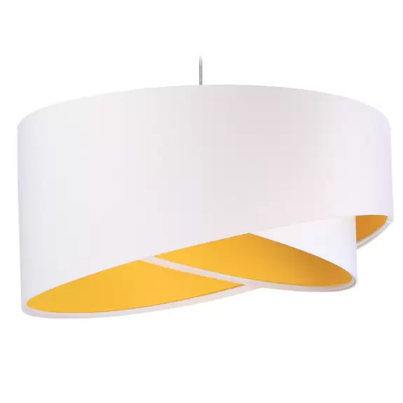Lampenwelt Pendellampe Vivien, zweifarbig, weiß/orange Bestseller