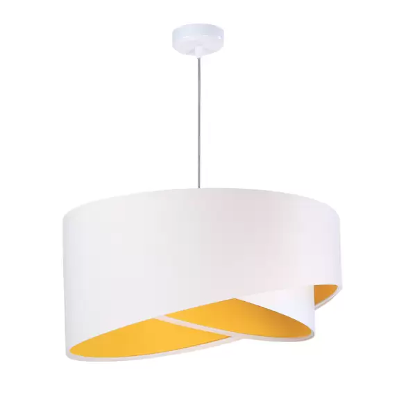 Lampenwelt Pendellampe Vivien, zweifarbig, weiß/orange Bestseller