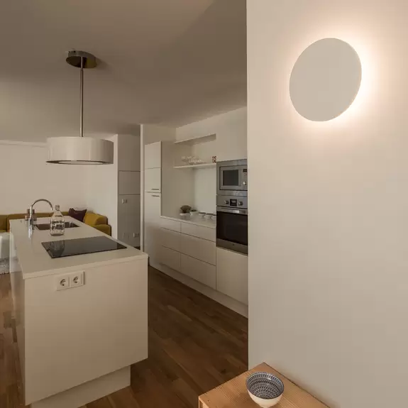 Lampenwelt SLV Plastra LED-Wandleuchte aus Gips, rund Kauf eins, bekomm eins gratis
