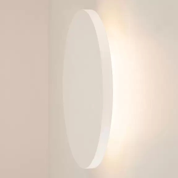 Lampenwelt SLV Plastra LED-Wandleuchte aus Gips, rund Kauf eins, bekomm eins gratis