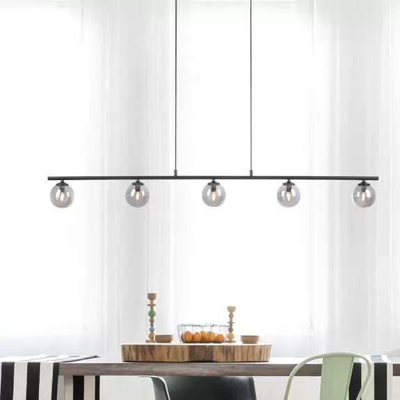 Lampenwelt Paul Neuhaus Widow LED-Pendellampe mit Glaskugeln Kostenlose Rückgabe